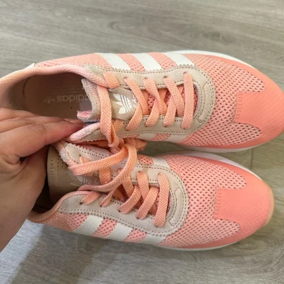 Adidas Originals Flashrunner Womens Trainers Lace Up Shoes Peach - Picture 3 of 7